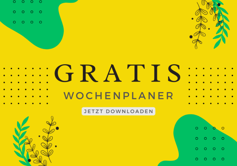 Gratis Wochenplaner als PDF zum Ausdrucken